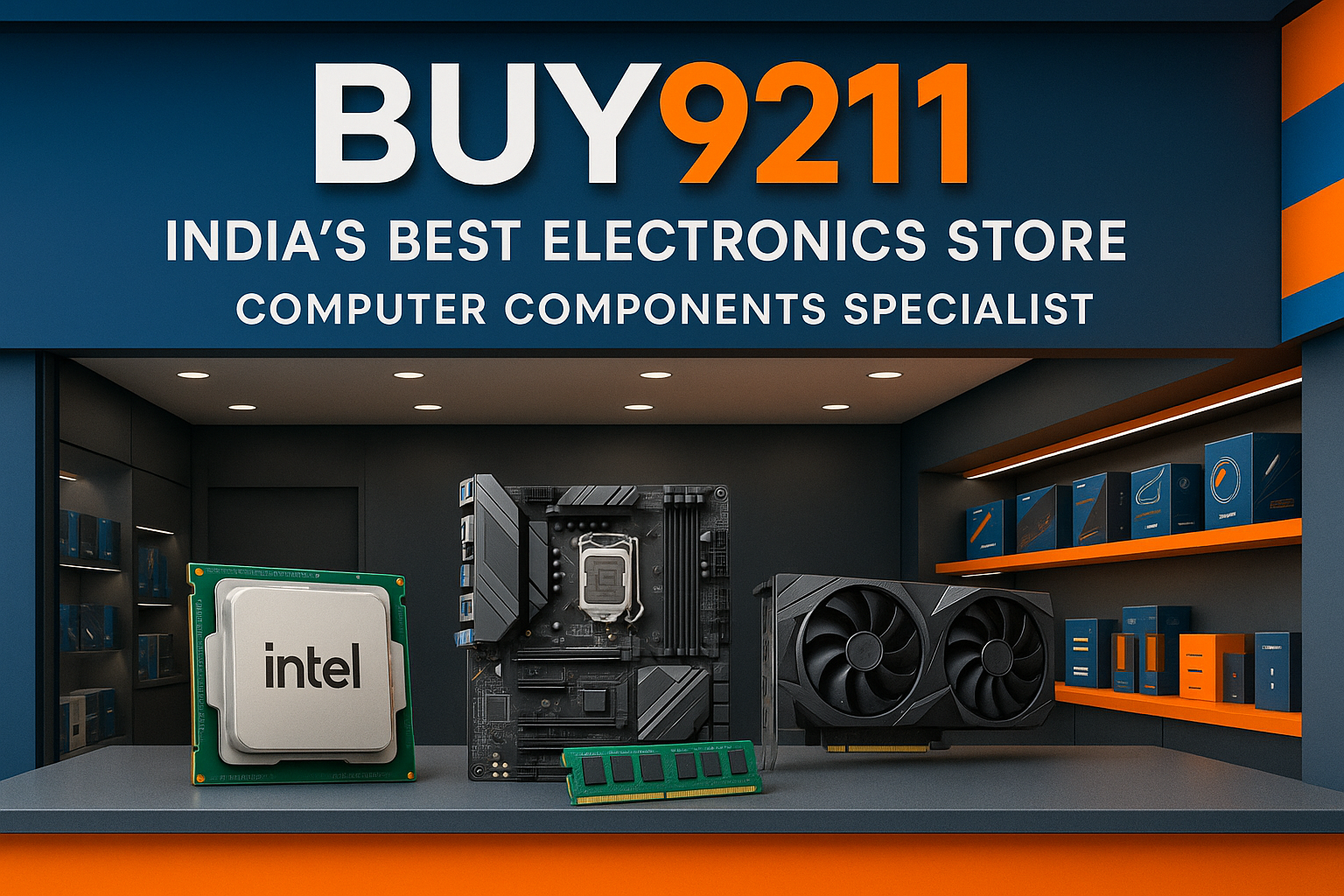 add shop name for the best India best electronics store with computer component